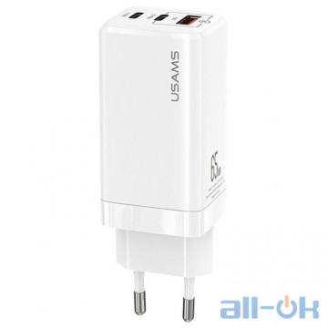 Мережевий зарядний пристрій Usams GaN Mini Fast Charger US-CC110 White