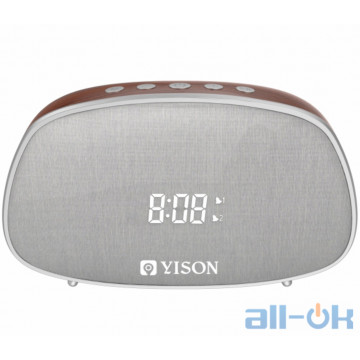 Портативна акустика YISON TWS LED Clock WS-1 Brown