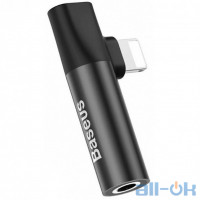 Перехідник BASEUS Lightning to 3.5mm/lightning L43 Black