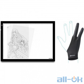 Графічний планшет Huion A3 LED Light Pad + рукавичка