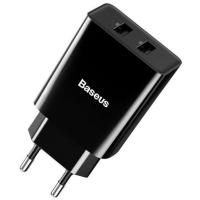 Мережевий зарядний пристрій Baseus TC-012 Speed Mini Dual U Charger Black (CCFS-R01)