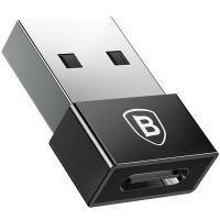 Перехідник Baseus USB to USB-C Exquisite Black (CATJQ-A01)