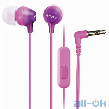 Навушники з мікрофоном Sony MDR-EX15AP Violet UA UCRF