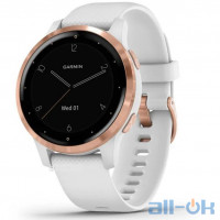Смарт-годинник Garmin vivoactive 4S White/Rose Gold (010-02172-23/010-02172-21)
