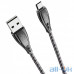 Кабель Hoco U56 Metal Armor MicroUSB cable 1.2m (Grey) — інтернет магазин All-Ok. фото 2