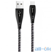 Кабель Hoco U56 Metal Armor MicroUSB cable 1.2m (Grey)