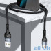 Кабель USAMS Type-C Aluminum Alloy Braided Data Cable US-SJ449 U55 Black — інтернет магазин All-Ok. фото 2