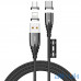 Кабель JOYROOM Combo Lightning+Micro USB+Type-C Magnetic Series 3in1 S-M408 Black — інтернет магазин All-Ok. фото 1