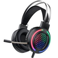 Комп'ютерна гарнітура НОСО Gaming LED Headphones ESD03 Black