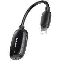 Адаптер Baseus 3-in-1 iP Male to Dual iP & 3.5mm Female Adapter L51 Black (CALL51-01)