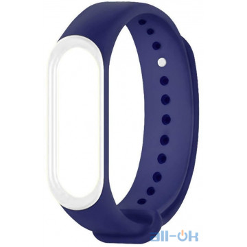 Ремінець для Xiaomi Mi Band 3/4 Dark blue/White