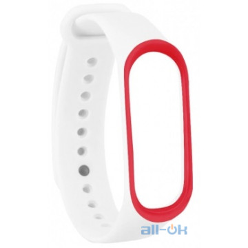 Ремінець для Xiaomi Mi Band 3/4 White/Red