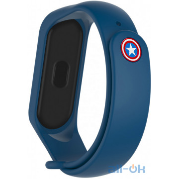 Ремінець для Xiaomi Mi Band 4/3 Captain America Blue