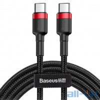 Кабель USB Type-C Baseus Cafule PD2.0 60W Flash Charging USB Type-C 20V 3A 2M Red+Black (CATKLF-H91)