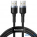 Кабель Baseus Cafule Cable USB3.0 Male to USB3.0 Male 2A 1m (CADKLF-C0G) Black — інтернет магазин All-Ok. фото 1