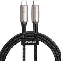 Кабель USB Type-C Baseus Cabel USB-C to USB-C Water Drop-Shaped Lamp 60W 1m Black (CATSD-J01)