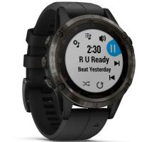 Спортивний годинник Garmin Fenix 5 Plus Carbon Gray DLC Titanium with Black Silicone Band (010-01988-20)