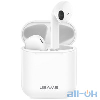 Навушники TWS ("повністю бездротові") USAMS US-LС002 White