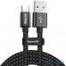 Кабель USB Type-C Baseus Double Fast Charging USB Cable USB For Type-C 5A 1m Black (CATKC-A01) — інтернет магазин All-Ok. фото 1