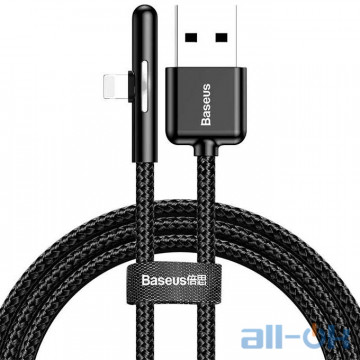 Кабель Lightning Baseus Iridescent Lamp Mobile Game Cable USB For iP 2.4A 1m Black (CAL7C-A01)