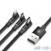 Кабель Lightning/micro USB/USB Type-C Baseus USB Cable to Lightning/microUSB/USB-C MVP 1.2m Black (CAMLT-WZ01) — інтернет магазин All-Ok. фото 2