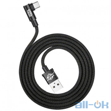 Кабель USB Type-C Baseus USB Cable to USB-C MVP Elbow 2A 1m Black (CATMVP-A01)