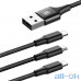 Кабель USB Baseus USB Cable to 2xLightning/microUSB Rapid 1.2m Black (CAMLL-SU01) — інтернет магазин All-Ok. фото 2