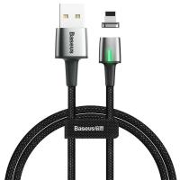 Кабель Lightning Baseus Zinc Magnetic Cable USB For iP 2.4A 1m Black (CALXC-A01)