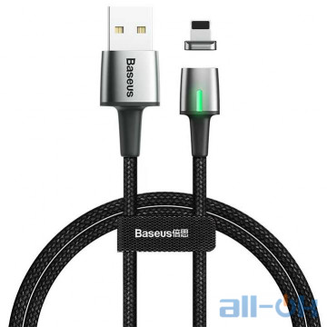 Кабель Lightning Baseus Zinc Magnetic Cable USB For iP 1.5A 2m Black (CALXC-B01)