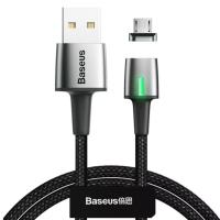 Кабель Micro USB Baseus Zinc Magnetic Cable USB For Micro 2.4A 1m Black (CAMXC-A01)