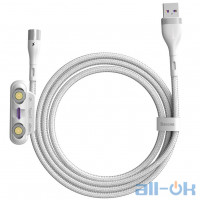 Кабель Baseus Zinc Magnetic Safe Fast Charging Data Cable (CA1T3-B02) White 1m