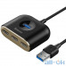 Мультипортовый адаптер Baseus Square Round 4 in 1 USB HUB Adapter (USB3.0 TO USB3.0*1+USB2.0*3) Black (CAHUB-AY01) — интернет магазин All-Ok. Фото 1