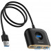 Мультипортовий адаптер Baseus Square Round 4 in 1 USB HUB Adapter (USB3.0 TO USB3.0*1+USB2.0*3) Black (CAHUB-AY01) — інтернет магазин All-Ok. фото 1