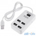 Мультипортовий адаптер USB HUB P-1601 (4 USB2.0) White — інтернет магазин All-Ok. фото 1