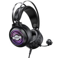 Комп'ютерна гарнітура HOCO Streamer Gaming Headphones LED W101 Black