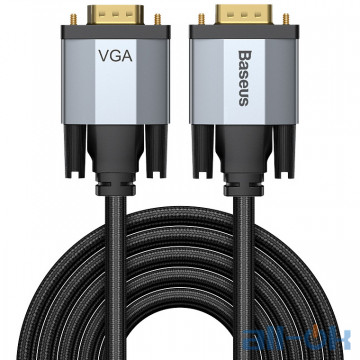 Кабель BASEUS Enjoyment Series VGA Male To VGA Male Bidirectional Adapter Cable Grey (CAKSX-V0G)