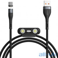 Кабель Baseus Zinc Magnetic Safe Fast Charging Data Cable (CA1T3-A01) Black 1m