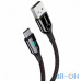 Кабель USB Type-C Baseus C-shaped Light Intelligent Power-off USB For Type-C 3A 1M Black (CATCD-01) — інтернет магазин All-Ok. фото 2