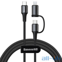 Кабель Baseus Yiven Cable 2in1 Type-C/Type-C+Lightning Black (CATLYW-01)