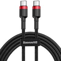 Кабель USB Type-C Baseus Cafule Series Type-C PD2.0 60W Flash Charge Cable 20V 3A 1m Red Black (CATKLF-G91)