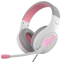 Комп'ютерна гарнітура MeeTion Gaming Backlit MT-HP021 White-Pink