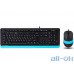 Комплект (клавіатура + миша) A4Tech Fstyler F1010 Black/Blue UA UCRF — інтернет магазин All-Ok. фото 1