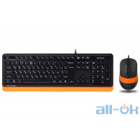 Комплект (клавиатура + мышь) A4Tech Fstyler F1010 Black/Orange UA UCRF
