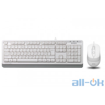 Комплект (клавіатура + миша) A4Tech Fstyler F1010 White UA UCRF