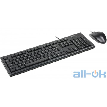 Комплект (клавіатура + миша) A4Tech KR-8520D USB Black UA UCRF