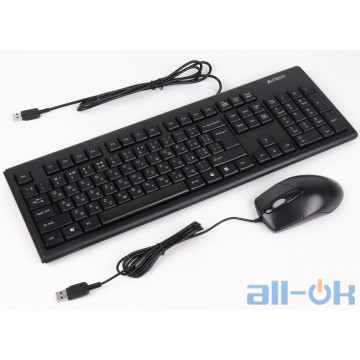 Комплект (клавіатура + миша) A4Tech KR-8572 Black UA UCRF