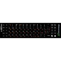 Наклейки на клавіатуру Grand-X 68 Keys Cyrillic Orange Latin White (GXDPOW)