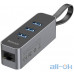 Мультипортовый адаптер Baseus Steel Cannon Series USB A to USB3.0*3+RJ45 HUB Adapter Dark Gray — интернет магазин All-Ok. Фото 6