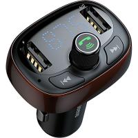 FM-трансмітер Baseus T Typed Wireless MP3 Charger with Car Holder Dark Coffee CCALL-TM12