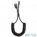 Кабель Lightning Baseus USB Cable to Lightning Fish Eye Spring 1m Black (CALSR-01) — інтернет магазин All-Ok. фото 1